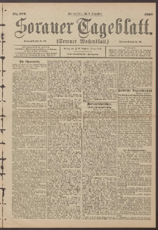 Sorauer Tageblatt (Sorauer Wochenblatt), Nr. 286. (8. Dezember 1898)