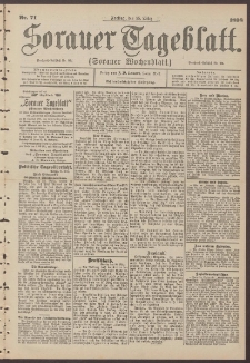 Sorauer Tageblatt (Sorauer Wochenblatt), Nr. 71. (25. M&auml;rz 1898)