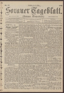Sorauer Tageblatt (Sorauer Wochenblatt), Nr. 73. (27. M&auml;rz 1898)