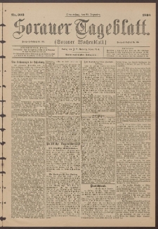 Sorauer Tageblatt (Sorauer Wochenblatt), Nr. 303. (29. Dezember 1898)