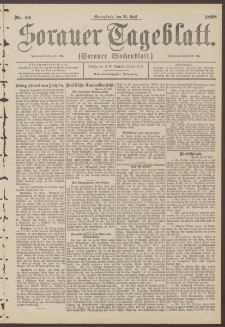 Sorauer Tageblatt (Sorauer Wochenblatt), Nr. 94. (23. April 1898)