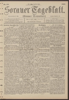 Sorauer Tageblatt (Sorauer Wochenblatt), Nr. 134. (12. Juni 1898)