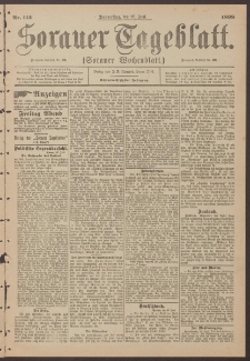 Sorauer Tageblatt (Sorauer Wochenblatt), Nr. 143. (23. Juni 1898)