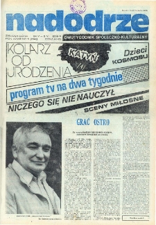 Nadodrze: dwutygodnik społeczno-kulturalny, nr 11 (24 V - 6 VI 1989 R.)