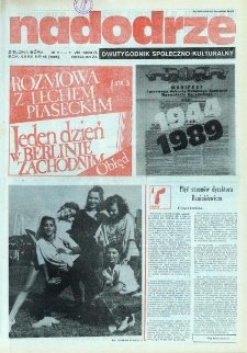 Nadodrze: dwutygodnik społeczno-kulturalny, nr 15 (19 VII - 1 VIII 1989 R.)
