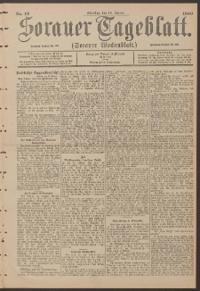 Sorauer Tageblatt (Sorauer Wochenblatt), Nr. 12. (16. Januar 1900)
