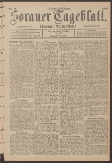 Sorauer Tageblatt (Sorauer Wochenblatt), Nr. 17. (21. Januar 1900)