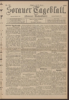 Sorauer Tageblatt (Sorauer Wochenblatt), Nr. 23. (28. Januar 1900)