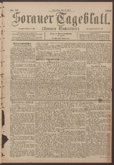 Sorauer Tageblatt (Sorauer Wochenblatt), Nr. 77. (1. April 1900)