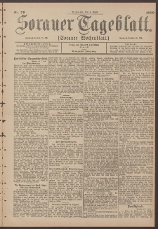Sorauer Tageblatt (Sorauer Wochenblatt), Nr. 79. (4. April 1900)