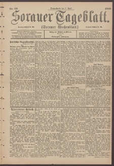 Sorauer Tageblatt (Sorauer Wochenblatt), Nr. 82. (7. April 1900)