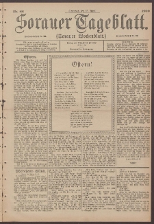 Sorauer Tageblatt (Sorauer Wochenblatt), Nr. 88. (15. April 1900)