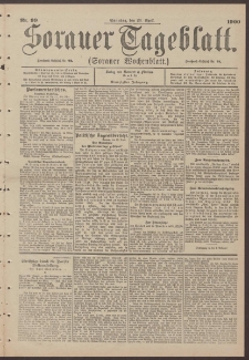 Sorauer Tageblatt (Sorauer Wochenblatt), Nr. 99. (29. April 1900)