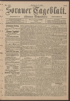 Sorauer Tageblatt (Sorauer Wochenblatt), Nr. 142. (22. Juni 1900)