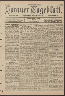 Sorauer Tageblatt (Sorauer Wochenblatt), Nr. 191. (18. August 1900)