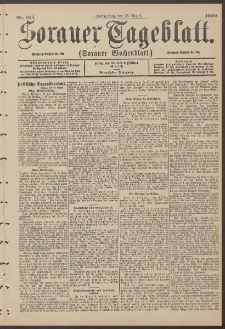Sorauer Tageblatt (Sorauer Wochenblatt), Nr. 195. (23. August 1900)