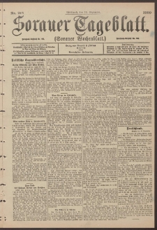 Sorauer Tageblatt (Sorauer Wochenblatt), Nr. 218. (19. September 1900)