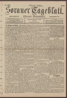 Sorauer Tageblatt (Sorauer Wochenblatt), Nr. 262. (9. November 1900)
