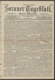 Sorauer Tageblatt (Sorauer Wochenblatt), Nr. 276. (27. November 1900)