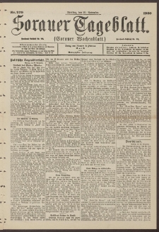 Sorauer Tageblatt (Sorauer Wochenblatt), Nr. 279. (30. November 1900)