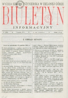 Biuletyn Informacyjny, nr 1 (7 stycznia 1993 r.)