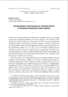 Osobliwości leksykalne w polemicznych utworach Marcina Czechowica = Lexical peculiarities in the polemical works of Marcin Czechowic
