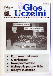 Głos Uczelni: biuletyn Wyższej Szkoły Pedagogicznej im. Tadeusza Kotarbińskiego w Zielonej G&oacute;rze, nr 5 (październik 1998)