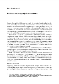 Biblioteczne integracje środowiskowe = Community integration in libraries