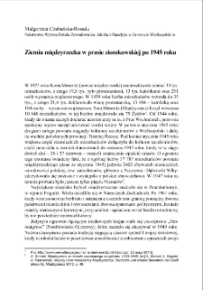 Ziemia międzyrzecka w prasie ziomkowskiej po 1945 roku = The Międzyrzecz Land in the German press after 1945