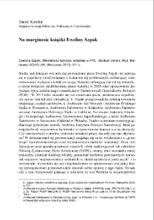 Na marginesie książki Eweliny Szpak (Ewelina Szpak, Mentalność ludności wiejskiej w PRL. Studium zmian)