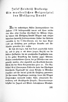 Ein wunderliches Geigenspiel des Wolfgang Amade