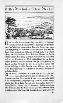 Erster Versuch auf dem Neuhof