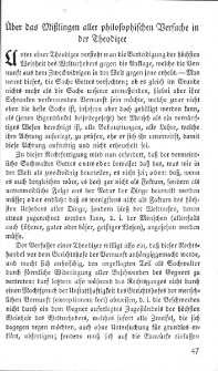 &Uuml;ber das Mi&szlig;lingen aller philosophischen Versuche in der Theodizee