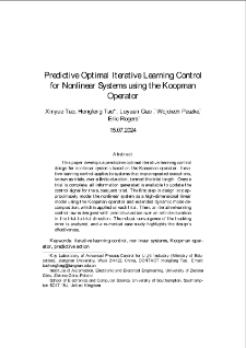 Predictive Optimal Iterative Learning Control for Nonlinear Systems using the Koopman Operator