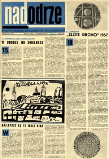 Nadodrze: dwutygodnik społeczno-kulturalny, 1-15 września 1967