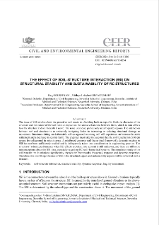 The Effect of Soil-Structure Interaction (SSI) on Structural Stability and Sustainability of RC Structures