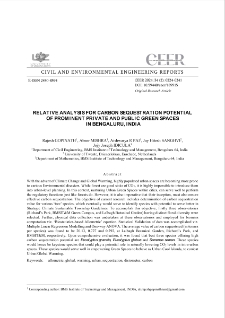 Relative Analysis for Carbon Sequestration Potential of Prominent Private and Public Green Spaces in Bengaluru, India