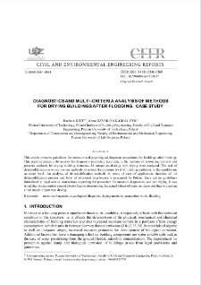 Diagnostics and Multi-criteria Analysis of Methods for Drying Buildings After Flooding. Case Study