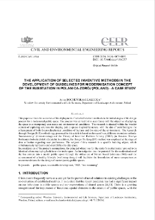 The Application of Selected Inventive Methods in the Development of Guidelines for Modernisation Concept of the Bus Station in Polanica-Zdr&oacute;j (Poland) - a Case Study