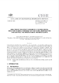 Analysis of the Effectiveness of a Technological Solution to Simultaneously Mitigate Soil Degradation and Control the Infestation of Invasive Plants