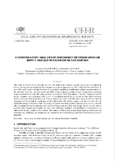 A Confirmatory Analysis of Disconnect Between Uranium Supply and GDP in Kazakhstan and Namibia