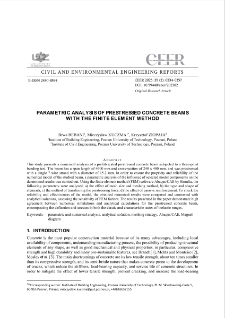 Parametric Analysis of Prestressed Concrete Beams With the Finite Element Method