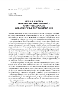 Urszula Jeruszka, Problematyka zatrudnialności. Aspekty pedagogiczne - recenzja