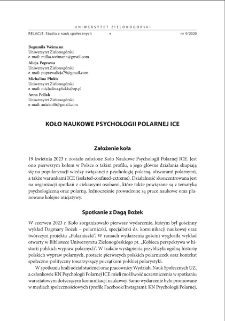 Koło Naukowe Psychologii Polarnej ICE = The Polar Psychology Research Group ICE