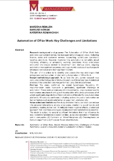 Automation of Office Work: Key Challenges and Limitations