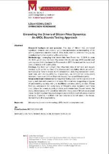 Unraveling the Drivers of Bitcoin Price Dynamics: An ARDL Bounds Testing Approach
