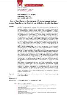 Role of Data Security Concerns in HR Analytics Applications Usage: Examining the Mediating and Moderating Mechanisms