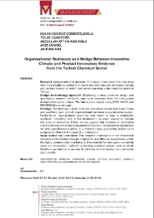 Organizational Resilience as a Bridge Between Innovative Climate and Product Innovation: Evidence from the Turkish Chemical Sector