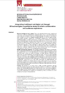 Integrating traditional and digital art through XR technologies: A qualitative study of artistic collaboration and audience experience