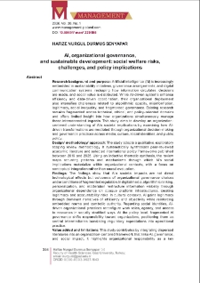 AI, organizational governance, and sustainable development: social welfare risks, challenges, and policy implications
